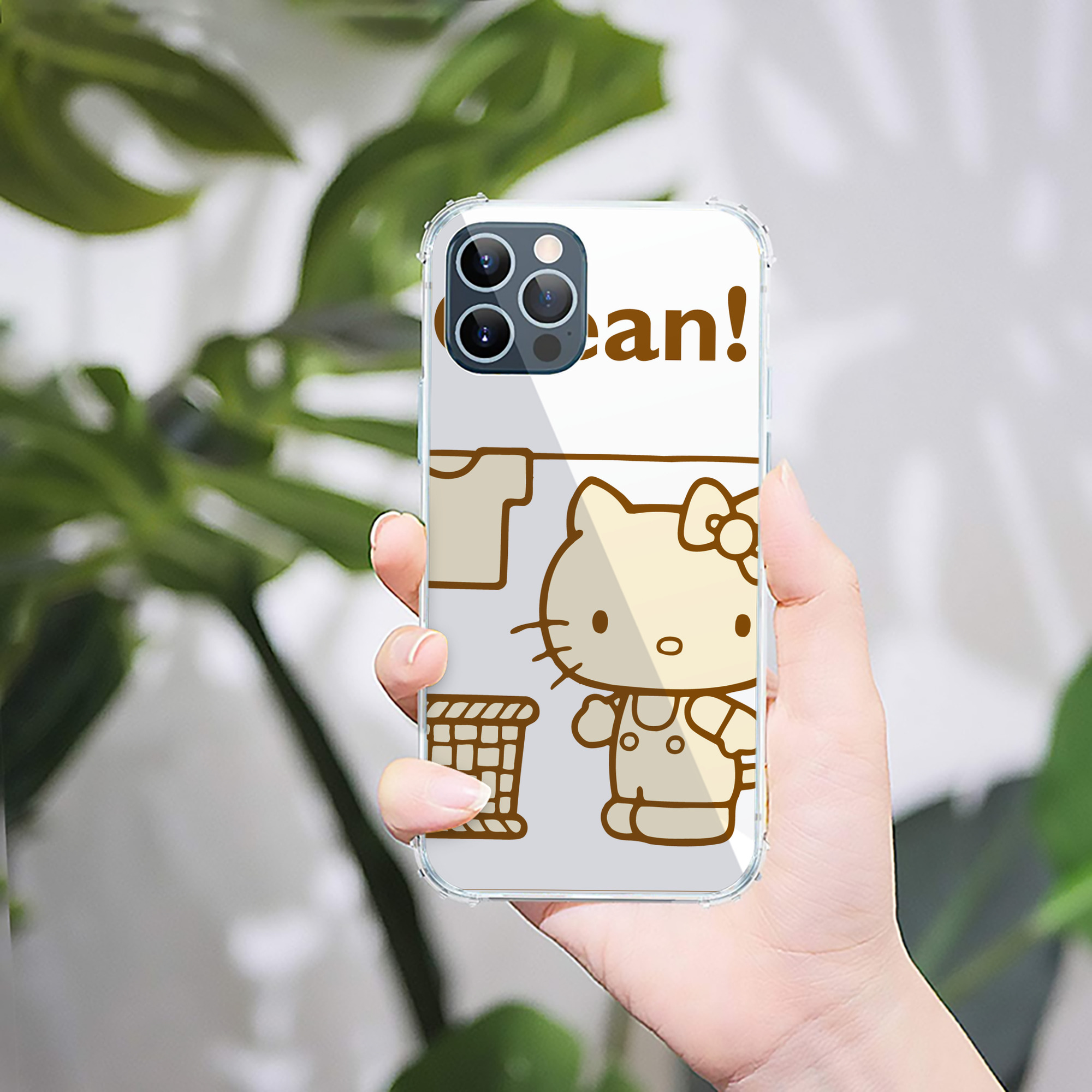 （画像用） Hello Kitty ハローキティ 【iPhone 12シリーズ対応】透明スマホケース（クリアソフトケース）